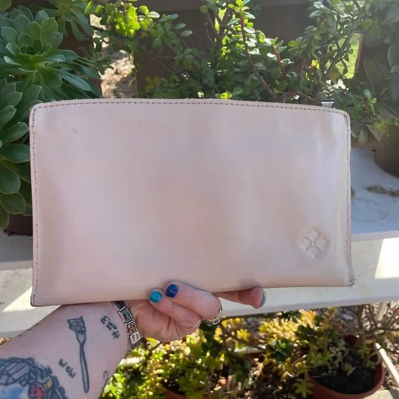 Patricia Nash Leather Floral Clutch with Wrist Strap - Picture 2 of 6